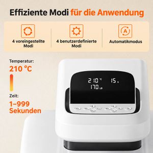 Produktbild für Transferpresse HTVRONT Auto Heat Press 2 Digit, weiß