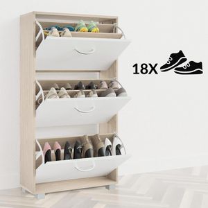 Produktbild für Schuhschrank CASARIA 109315, eiche / weiß