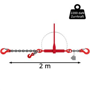 Produktbild für Zurrkette Dolezych L-150, mit Gabelkopfhaken &amp; Ratschspanner