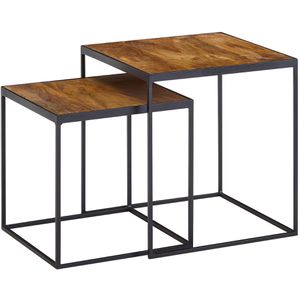 Produktbild für Beistelltisch Wohnling WL6.635, mango, aus Massivholz / Metall