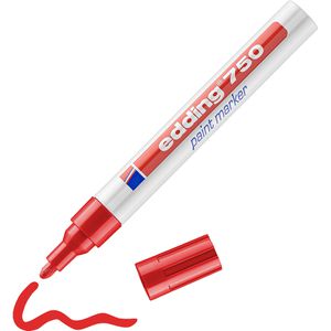 Lackmarker Edding 750, wasserfest & permanent, rot