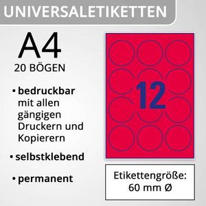 Produktbild für Universaletiketten Herma 5156 Special, neon-rot