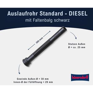Produktbild für Auslaufrohr Hünersdorff Ausgießer Diesel, flexibel