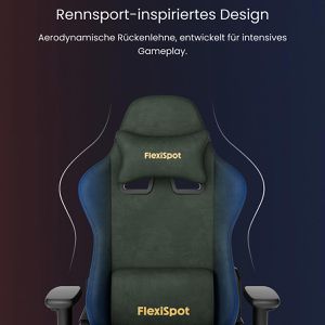 Produktbild für Gaming-Stuhl FlexiSpot R1, mit Fußstütze