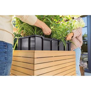 Produktbild für Pflanzkasten Lechuza PALO 80 wide high braun