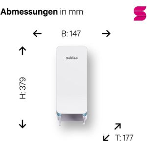 Produktbild für Toilettenpapierspender Satino Hyginity, 333422, JT3