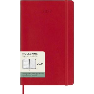 Produktbild für Buchkalender Moleskine 927955, Large, rot ,englisch, Jahr 2027