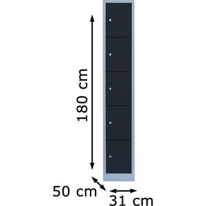 Produktbild für Schließfachschrank ClassiX X-520518, anthrazit