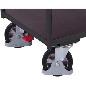 Produktbild für Tischwagen VARIOfit sw-800.511/AG, aus Metall &amp; Holz