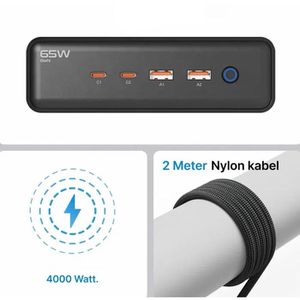 Produktbild für Steckdosenleiste Voomy Power S20 65W, mit 2m Kabel