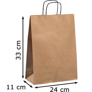 Produktbild für Papiertüten Mailmedia braun