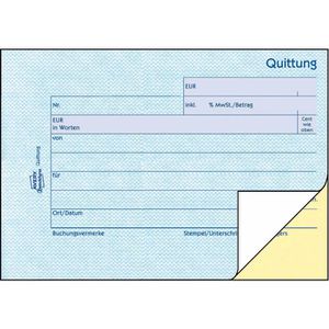 Produktbild für Quittungsblock Zweckform 1736, fälschungssicher, inkl. MwSt.
