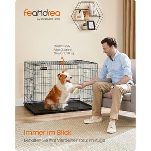 Produktbild für Tiertransportbox Feandrea Gitterbox XL, Metall