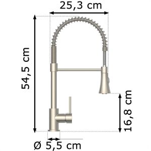 Produktbild für Küchenarmatur EISL LEON, Edelstahl