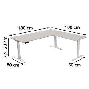 Produktbild für Schreibtisch Kerkmann Move 3, lichtgrau / weiß