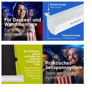 Produktbild für Beamer-Leinwand ESMART Professional TATENSO Tension