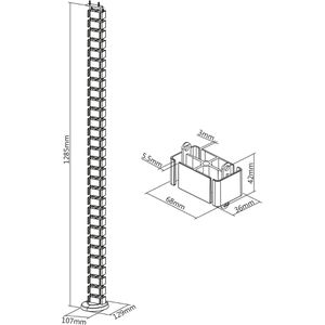 Produktbild für Kabelführung InLine 59996C, zum Anschrauben, weiß