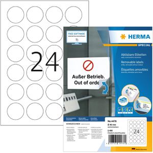 Universaletiketten Herma 4476 Movables, weiß