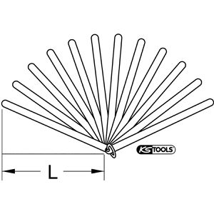 Produktbild für Fühlerlehre KS-Tools 300.0614, aus Federstahl, gerade