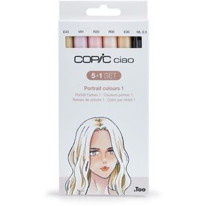 Layoutmarker COPIC Ciao 5+1 Set, Portraitfarben