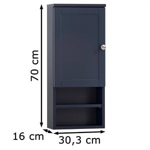 Produktbild für Bad-Hängeschrank Schildmeyer Jesper 155396, matt nachtblau
