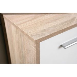 Produktbild für Kommode Inter-Link 19300350, sonoma eiche / weiß