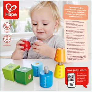 Produktbild für Motorikspielzeug Hape E0416, Schraubklötze