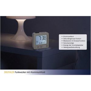 Produktbild für Wecker TFA 60.2545.54 silber, digital
