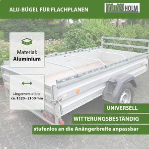 Produktbild für Flachplanenbügel Trutzholm aus Aluminium