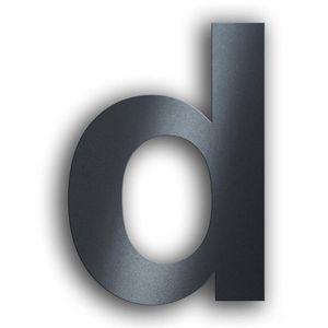 Hausnummer Metzler Arial, anthrazit aus Edelstahl