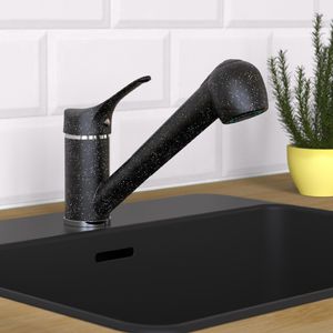 Produktbild für Küchenarmatur EISL GRANIT, schwarz / chrom