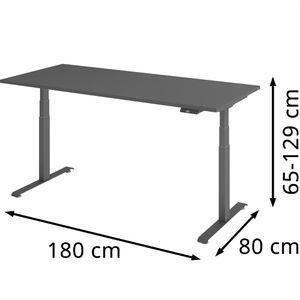Produktbild für Schreibtisch Böttcher-AG Base Lite, graphit / graphit