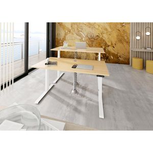 Produktbild für Schreibtisch Hammerbacher XDKB 16, ahorn / weiß