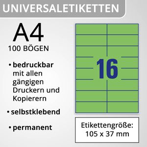 Produktbild für Universaletiketten Zweckform 3454, grün