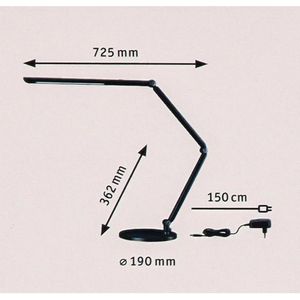 Produktbild für Schreibtischlampe Paulmann FlexBar, schwarz, LED, dimmbar