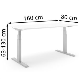 Produktbild für Schreibtisch Actiforce Pro 670SLS, weiß / silber