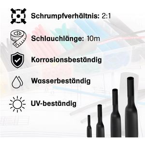 Produktbild für Schrumpfschlauch Offgridtec 7-01-000565, Polyolefin, Meterware