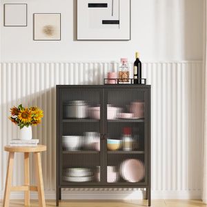 Produktbild für Highboard FlexiSpot CB10B-Stage, schwarz aus Metall