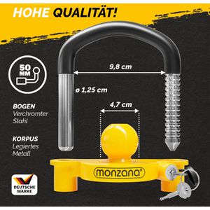 Produktbild für Anhängerschloss Monzana 101757 mit Schlüsselschloss