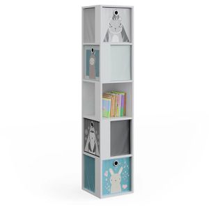 Produktbild für Bücherregal Vicco Lio, weiß, mit 4 Faltboxen