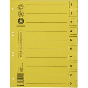 Trennblätter DONAU 8611001-11, mit Perforation, A4