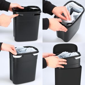 Produktbild für Mülleimer Wenko Leno, schwarz