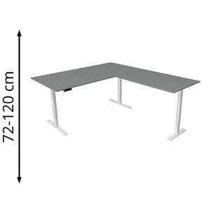 Schreibtisch Kerkmann Move 3, graphit / weiß