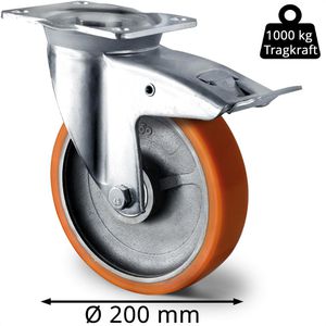 Produktbild für Schwerlastrolle CASCOO Serie I2U5, Lenkrolle