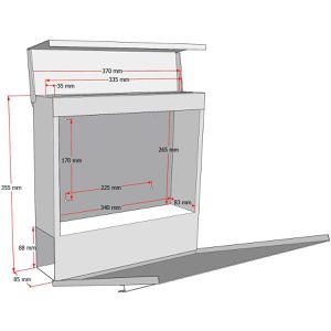 Produktbild für Briefkasten Metzler Hoffmann SF, schwarz, aus Stahl