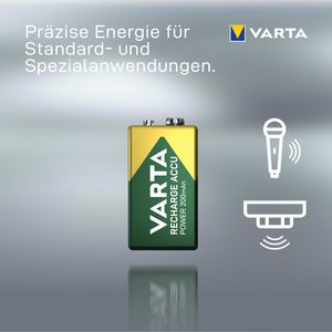 Produktbild für Akku Varta Recharge Power 56722, 9V, 200 mAh