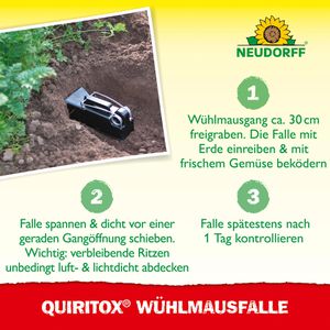 Produktbild für Wühlmausfalle Neudorff Quiritox, Zangenfalle