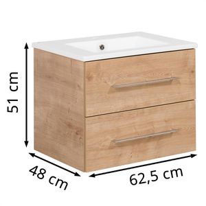 Produktbild für Waschtisch Fackelmann B.perfekt, hängend, asteiche