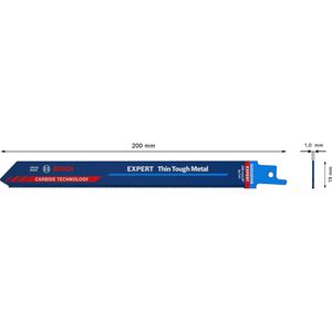 Produktbild für Säbelsägeblatt Bosch Thin Tough Metal S 1022 EHM