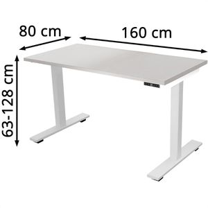 Produktbild für Schreibtisch Bisley E-WonderTech, lichtgrau / weiß